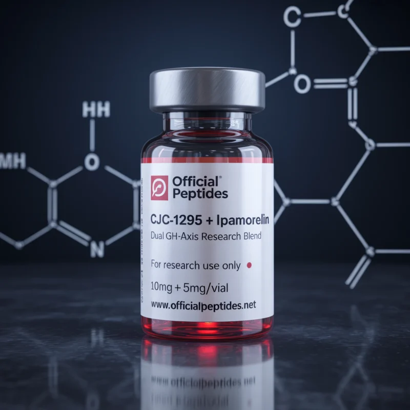 CJC-1295 Ipamorelin blend research peptide vial