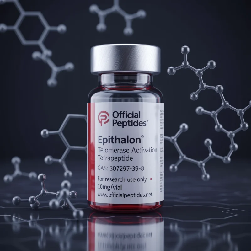 Epithalon telomerase activation research peptide vial