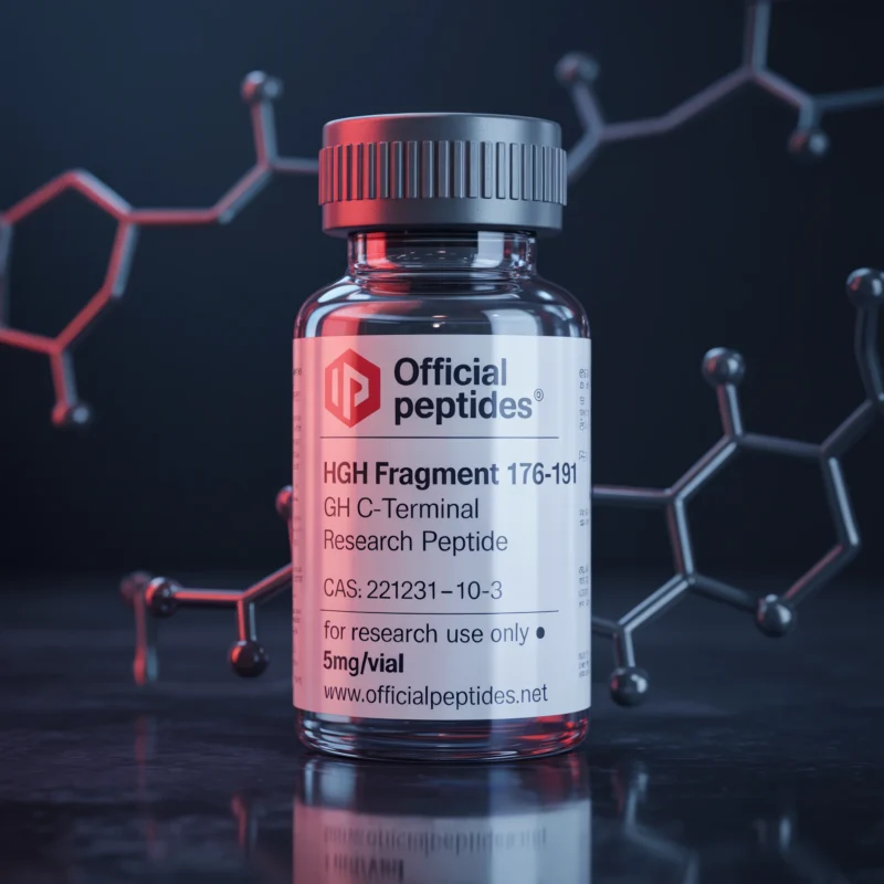 HGH Fragment 176-191 research peptide vial