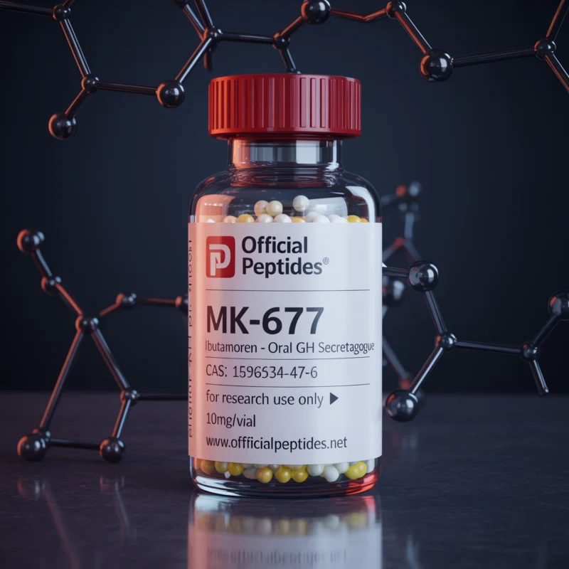 MK-677 Ibutamoren research peptide vial