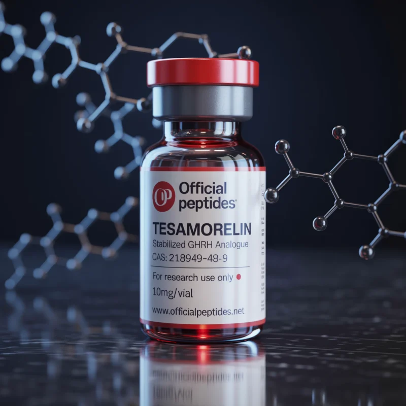 Tesamorelin research peptide vial